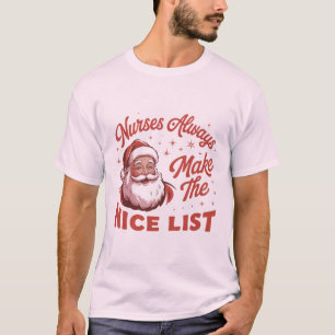 Christmas Vintage Santa Nurses Make the Nice List T-Shirt