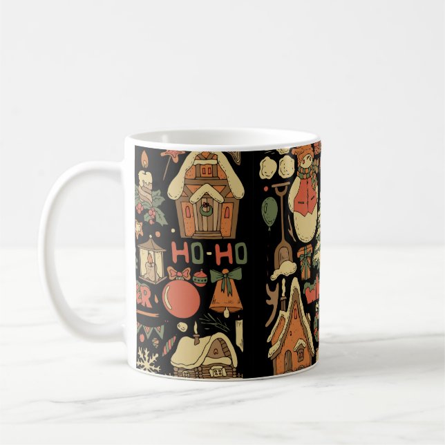 christmas vintage set 1 coffee mug (Left)