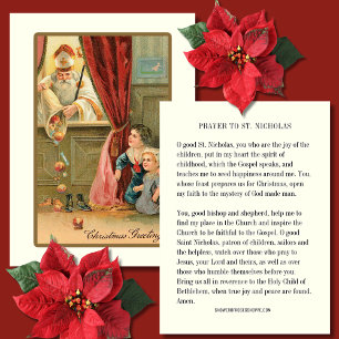 Christmas Vintage St. Nicholas Prayer Card
