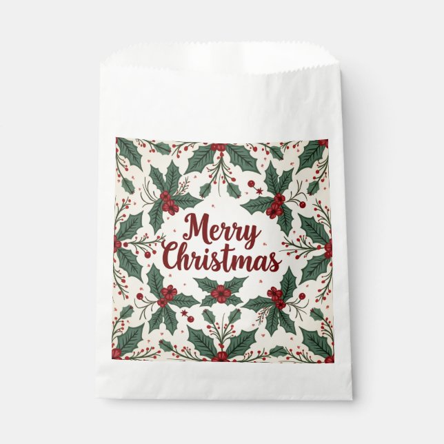 Christmas Vintage Style Favour Bags (Front)