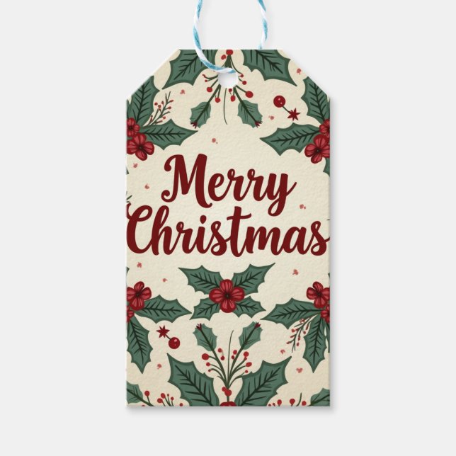 Christmas Vintage Style Gift Tags (Front)