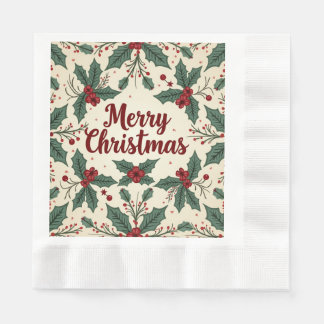 Christmas Vintage Style Paper Napkins