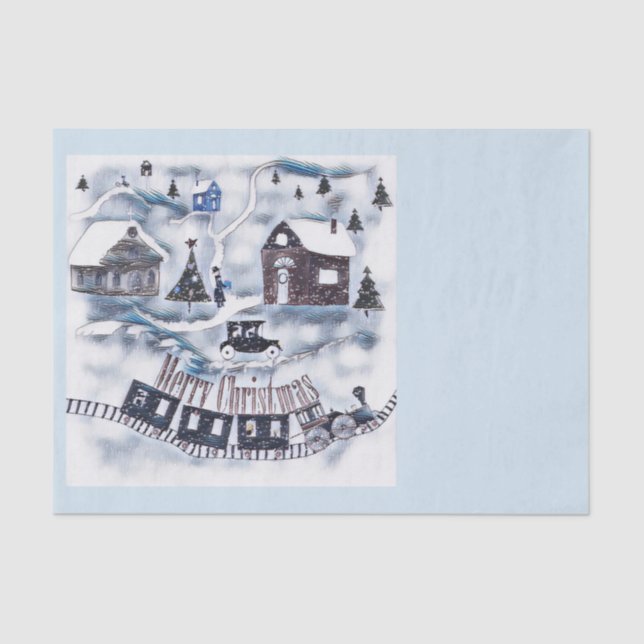 Christmas , Vintage Tissue Paper (Front)