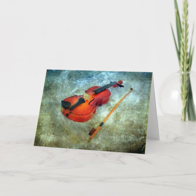 Christmas Violin Holiday Card (Front)