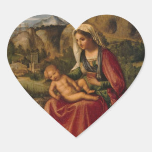 CHRISTMAS VIRGIN HEART STICKER
