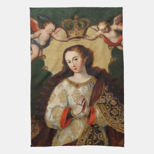 CHRISTMAS VIRGIN TEA TOWEL (Vertical)