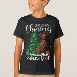 Christmas Vizsla Reindeer Funny Pajama Dog Lover X T-Shirt