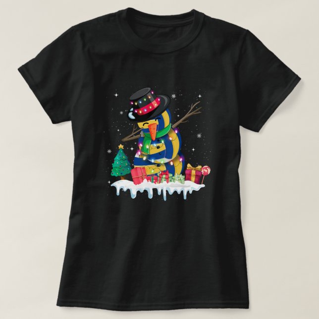 Christmas Volleyball Ball Snowman Costume For Boy  T-Shirt (Design Front)