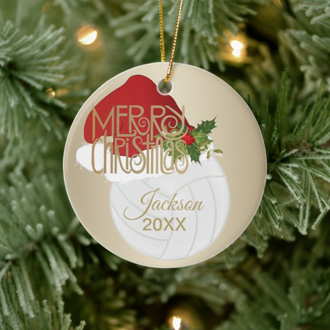 Christmas 🎄 Volleyball 🏐 Ceramic Tree Decoration (Tree)