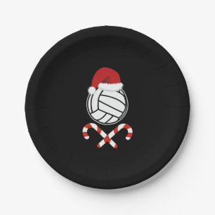 Christmas Volleyball Paper Plate