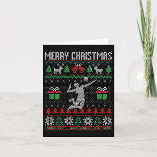 Christmas Volleyball Player Xmas Sport Lover Ugly  Card