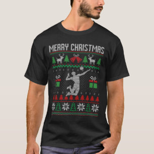 Christmas Volleyball Player Xmas Sport Lover Ugly T-Shirt