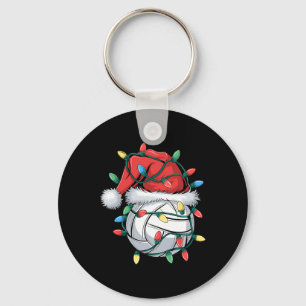 Christmas Volleyball Xmas Santa Sports Hat Ball Ki Key Ring