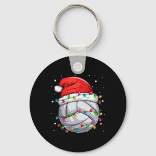Christmas Volleyball Xmas Santa Sports Hat Ball Ki Key Ring
