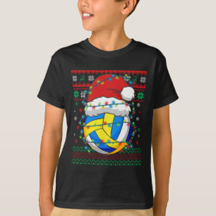 Christmas Volleyball Xmas Santa Sports Hat  T-Shirt
