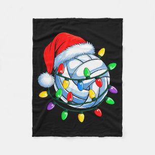 Christmas Volleyball Xmas Santa Srts Hat Mens Wome Fleece Blanket