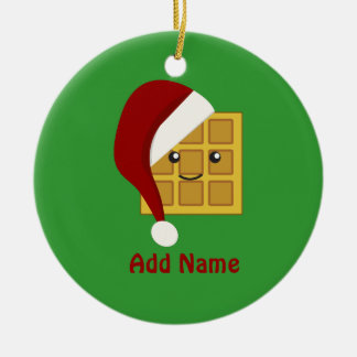 Christmas Waffle Ceramic Tree Decoration