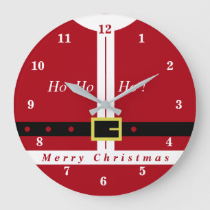Christmas Wall Clock Gift with Funny Santa Design