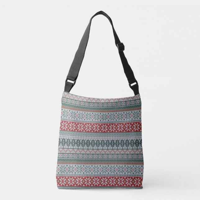 Christmas warm knitting crossbody bag (Front)
