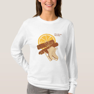 Christmas Warmth Cinnamon & Ice Skates T-Shirt