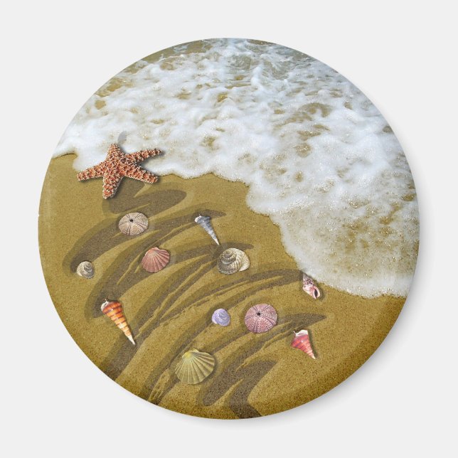 Christmas Washed Up on Shore Magnet (Front)