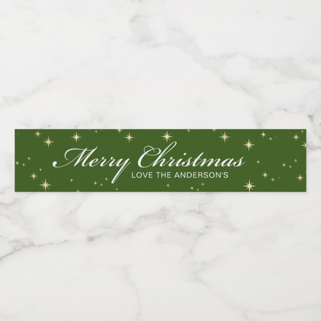 Christmas Water Bottle Label (Single Label)