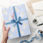 Christmas Watercolor Angel Noel Wrapping Paper<br><div class="desc">Watercolor angel Noel with trumpet and gingham bow Christmas wrapping paper.</div>