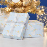 Christmas Watercolor Angel Noel Wrapping Paper<br><div class="desc">Watercolor angel Noel with trumpet and gingham bow Christmas wrapping paper.</div>