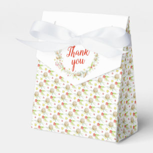 Christmas watercolor art thank you gift box