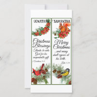 Christmas Watercolor Blessing Scripture Bookmarks
