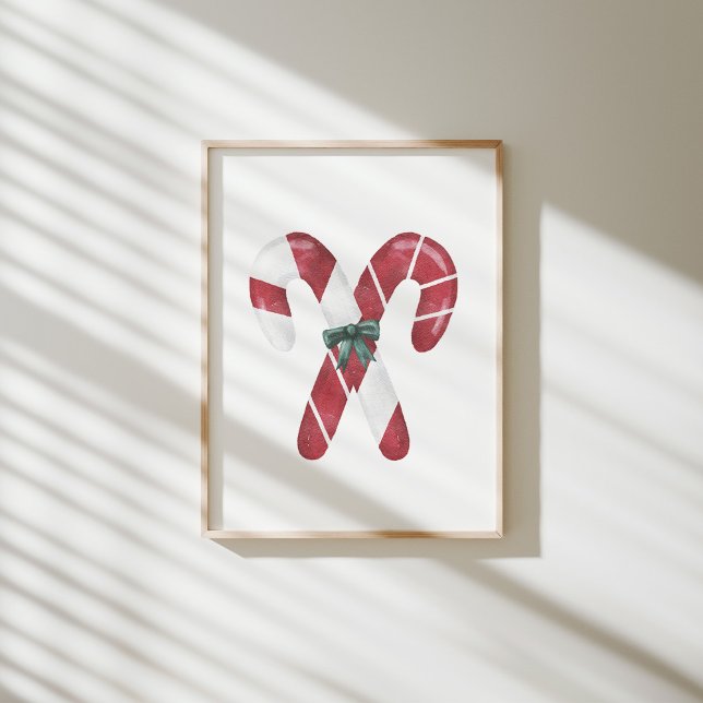 Christmas watercolor candy cane poster (Creator Uploaded)
