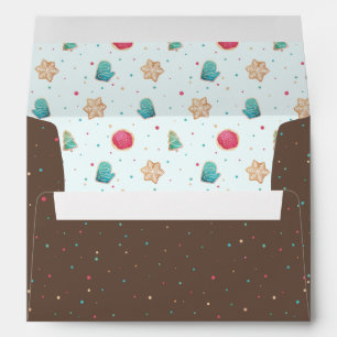 Christmas Watercolor Cookies Pattern Chocolate Envelope
