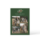 Christmas Watercolor Floral Five Photo Collage