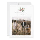 Christmas Watercolor Floral Five Photo Collage