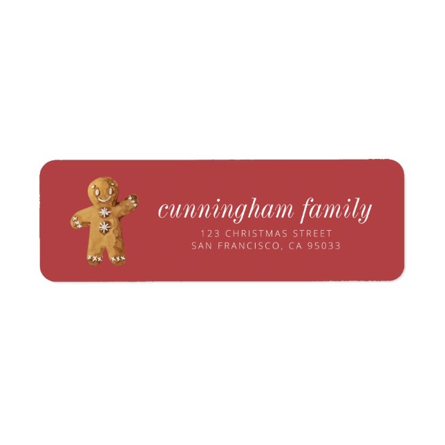 Christmas Watercolor Gingerbread Man (Front)