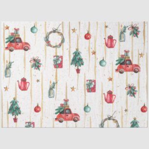 Christmas Watercolor GoldI Design 11 Tissue Paper