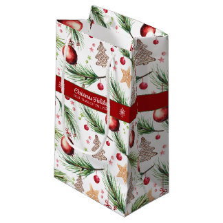 Christmas Watercolor Holidays Decoration Pattern Small Gift Bag