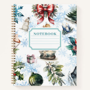 Christmas Watercolor  Notebook