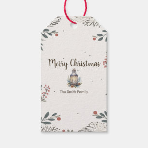 Christmas Watercolour Greetings  Gift Tags