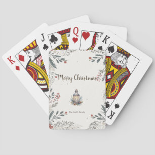 Christmas Watercolour Greetings  Playing Cards