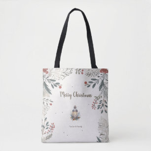 Christmas Watercolour Greetings  Tote Bag