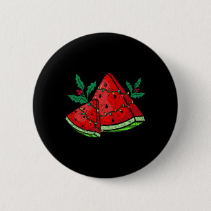 Christmas Watermelon Tropical Summer Christmas In 6 Cm Round Badge