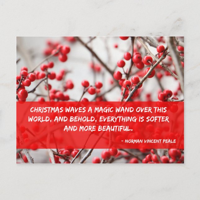 Christmas Waves a Magic Wand Postcard (Front)