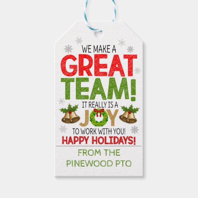 Christmas We Make a GREAT Team Gift Tag (Front)