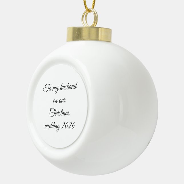 Christmas wedding ceramic ball christmas ornament (Right)