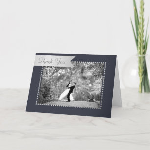 Christmas Wedding Chalkboard Thank You Card