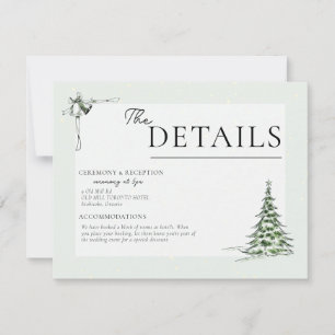 Christmas Wedding Details Card
