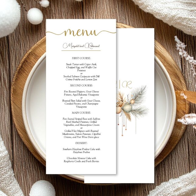 Christmas Wedding Elegant Winter Wedding Menu (Creator Uploaded)