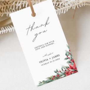Christmas Wedding Favour Tag Template,