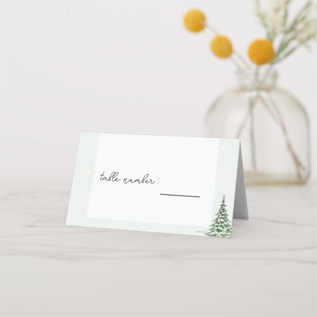 Christmas Wedding guest place card (Front)